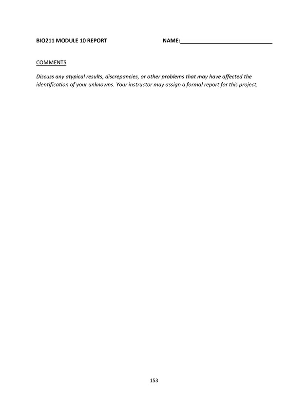 Microbiology Module 10: Bacterial Unknowns - Page 8