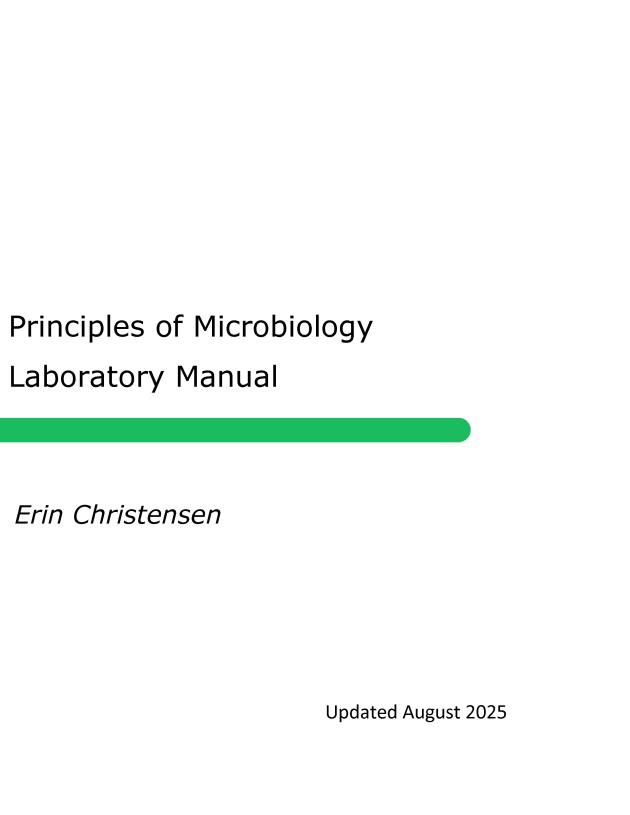 Principles of Microbiology Laboratory Manual - New Page