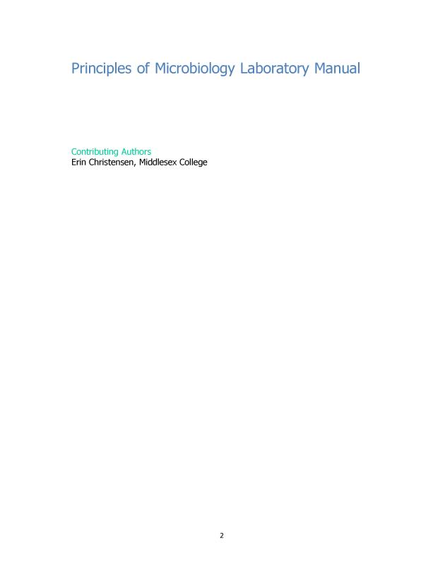 Principles of Microbiology Laboratory Manual - New Page