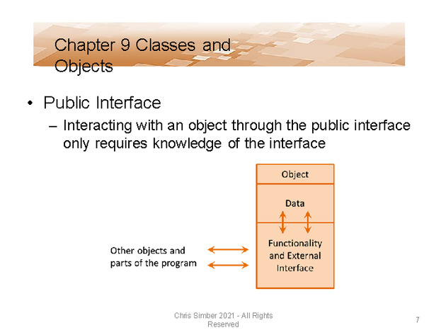 Computer Programming Python Lecture - Classes and Objects (Ch. 9) - Slide 7