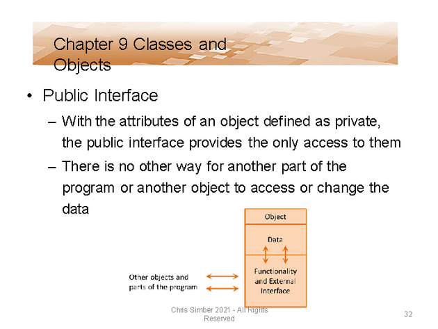Computer Programming Python Lecture - Classes and Objects (Ch. 9) - Slide 32