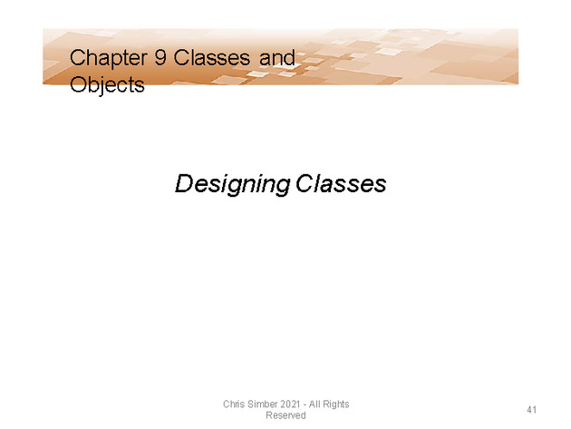 Computer Programming Python Lecture - Classes and Objects (Ch. 9) - Slide 41