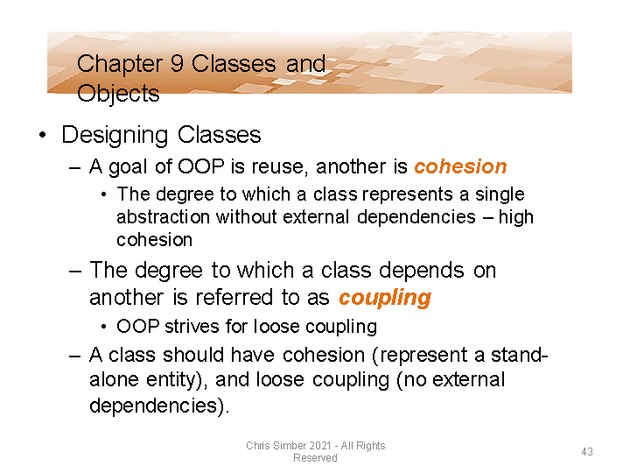 Computer Programming Python Lecture - Classes and Objects (Ch. 9) - Slide 43