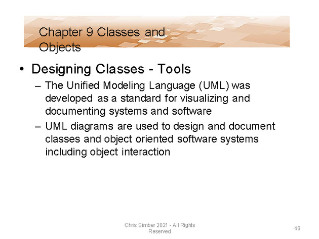 Computer Programming Python Lecture - Classes and Objects (Ch. 9) - Slide 46