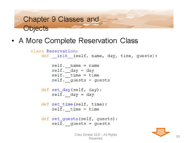 Computer Programming Python Lecture - Classes and Objects (Ch. 9) - Slide 50