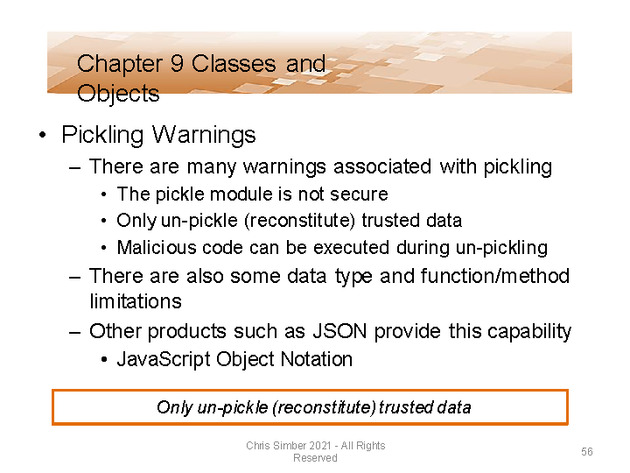 Computer Programming Python Lecture - Classes and Objects (Ch. 9) - Slide 56