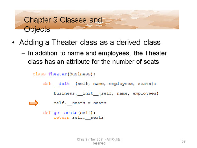 Computer Programming Python Lecture - Classes and Objects (Ch. 9) - Slide 69