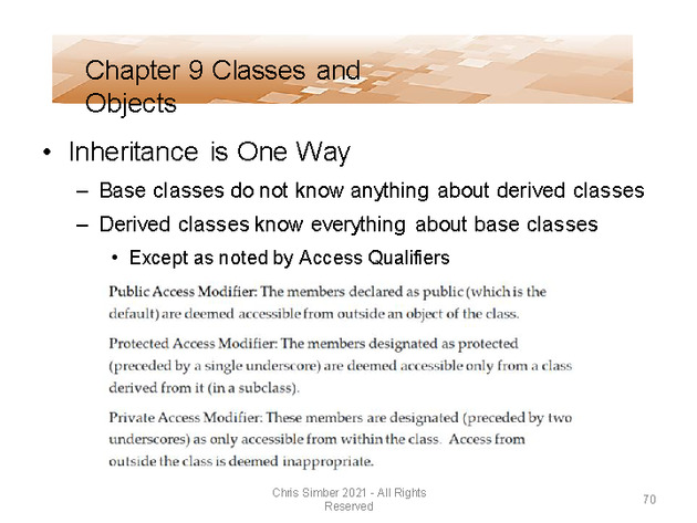 Computer Programming Python Lecture - Classes and Objects (Ch. 9) - Slide 70