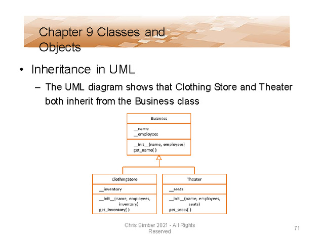 Computer Programming Python Lecture - Classes and Objects (Ch. 9) - Slide 71