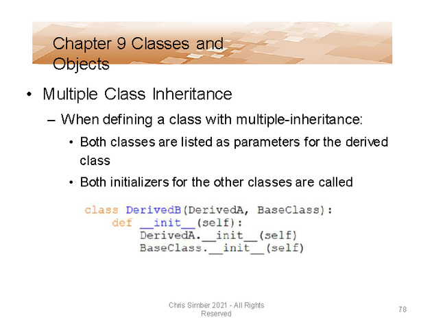 Computer Programming Python Lecture - Classes and Objects (Ch. 9) - Slide 78
