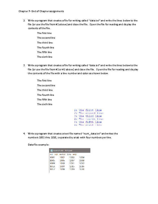 Computer Programming Python - Chapter 7 - Assignment - 