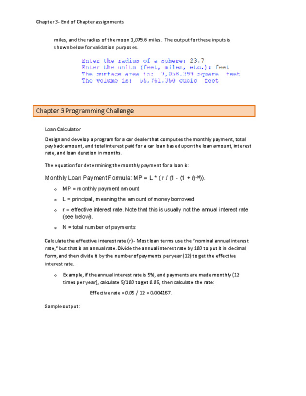 Computer Programming Python - Chapter 3 Assignment- Getting Started in Python - Page 7