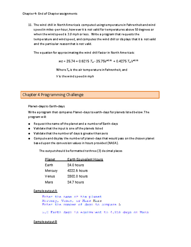 Computer Programming Python - Chapter 4 Assignment- Decision Structures and Boolean Logic - Page 7