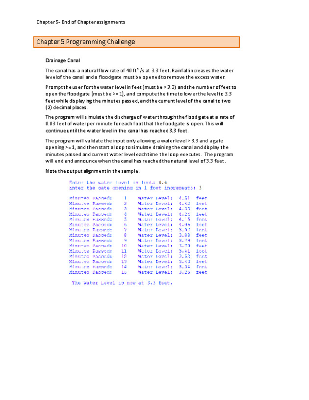 Computer Programming Python - Chapter 5 Assignment- Logic, Loops, and Functions - Page 6