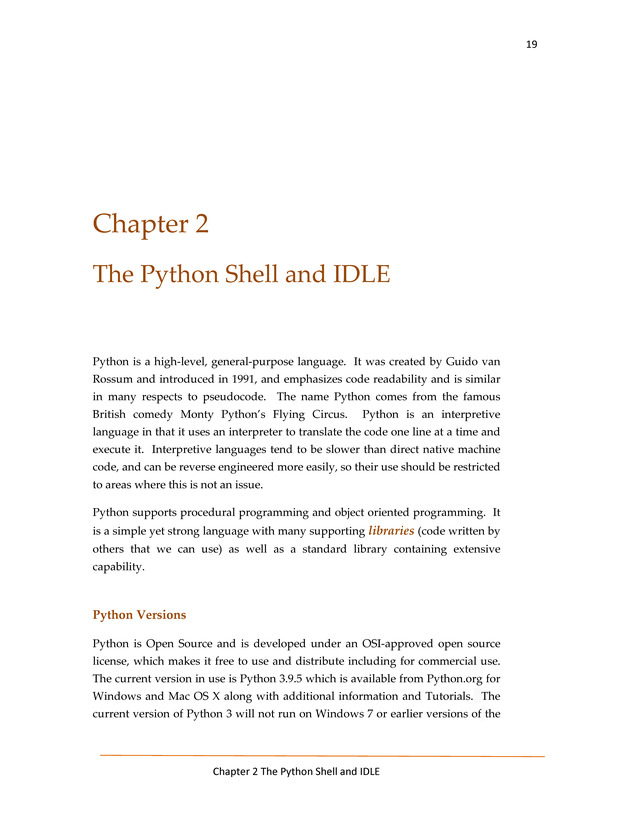 Computer Programming Python - Textbook - Page 19