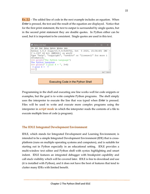 Computer Programming Python - Textbook - Page 22