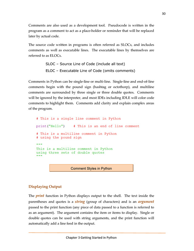 Computer Programming Python - Textbook - Page 30
