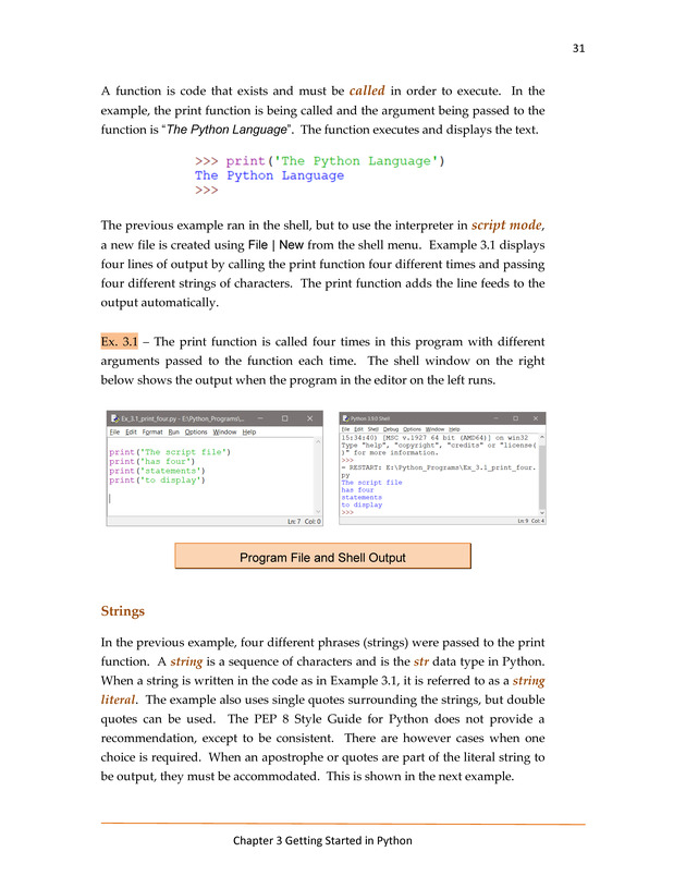 Computer Programming Python - Textbook - Page 31