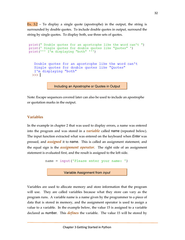 Computer Programming Python - Textbook - Page 32
