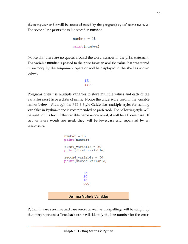 Computer Programming Python - Textbook - Page 33