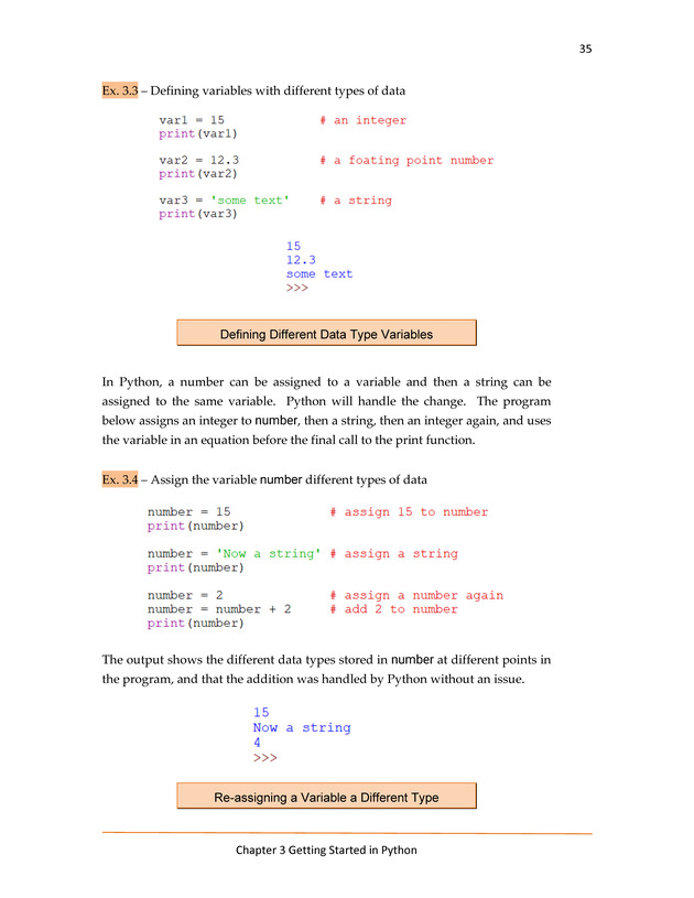 Computer Programming Python - Textbook - Page 35