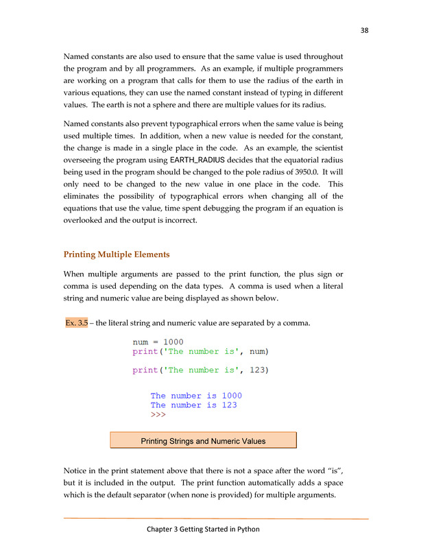 Computer Programming Python - Textbook - Page 38