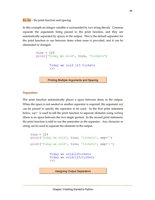 Computer Programming Python - Textbook - Page 39