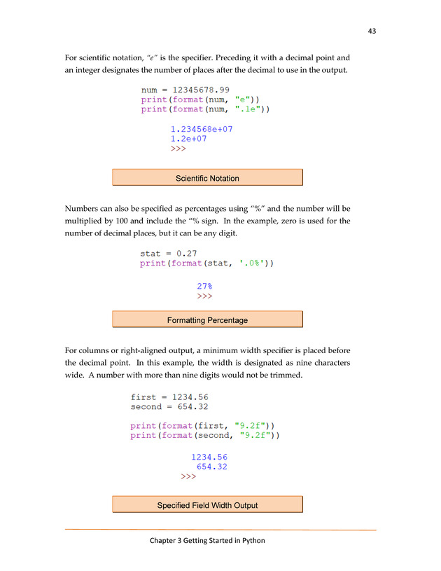 Computer Programming Python - Textbook - Page 43