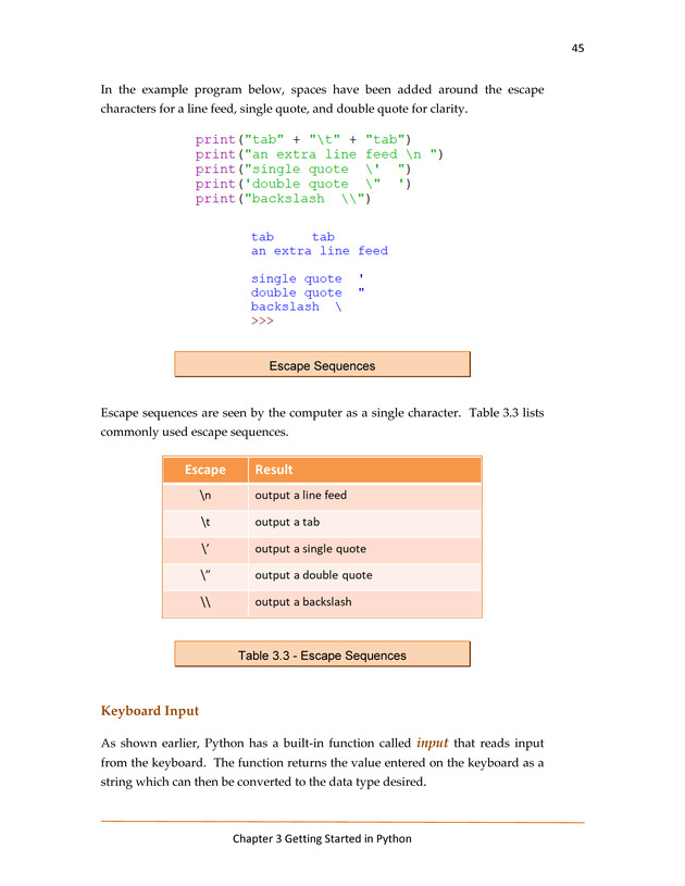 Computer Programming Python - Textbook - Page 45