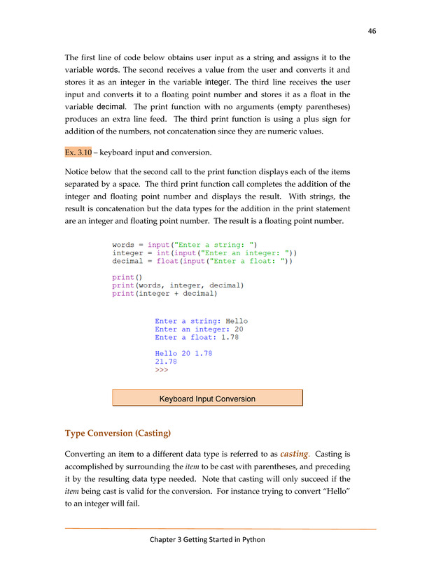 Computer Programming Python - Textbook - Page 46