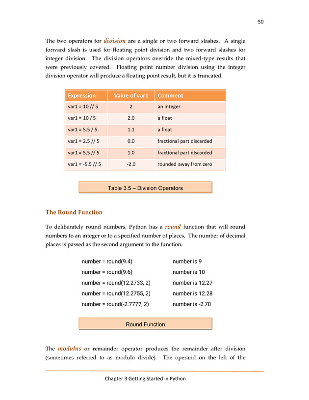 Computer Programming Python - Textbook - Page 50