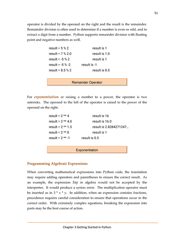 Computer Programming Python - Textbook - Page 51