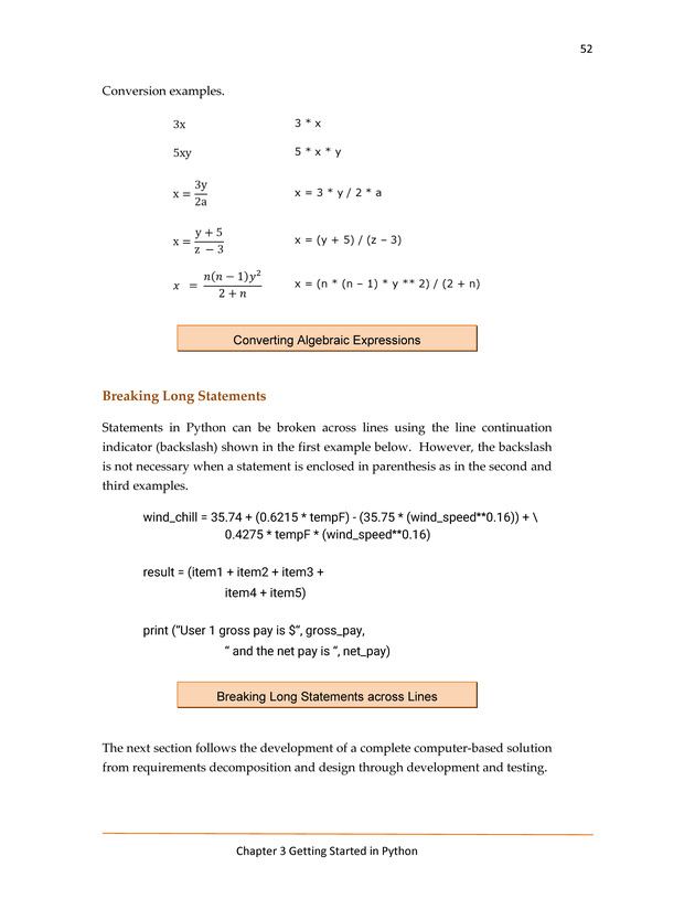 Computer Programming Python - Textbook - Page 52