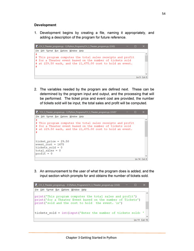 Computer Programming Python - Textbook - Page 54