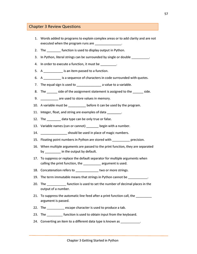 Computer Programming Python - Textbook - Page 57