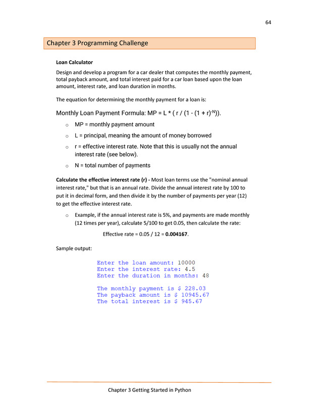 Computer Programming Python - Textbook - Page 64