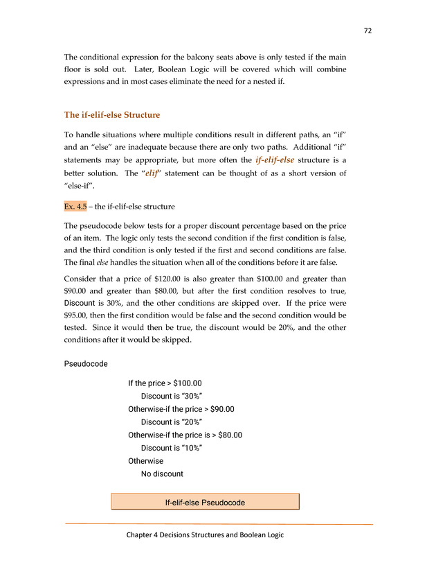 Computer Programming Python - Textbook - Page 72