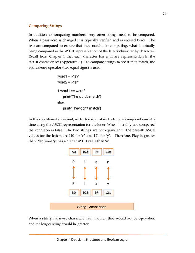 Computer Programming Python - Textbook - Page 74