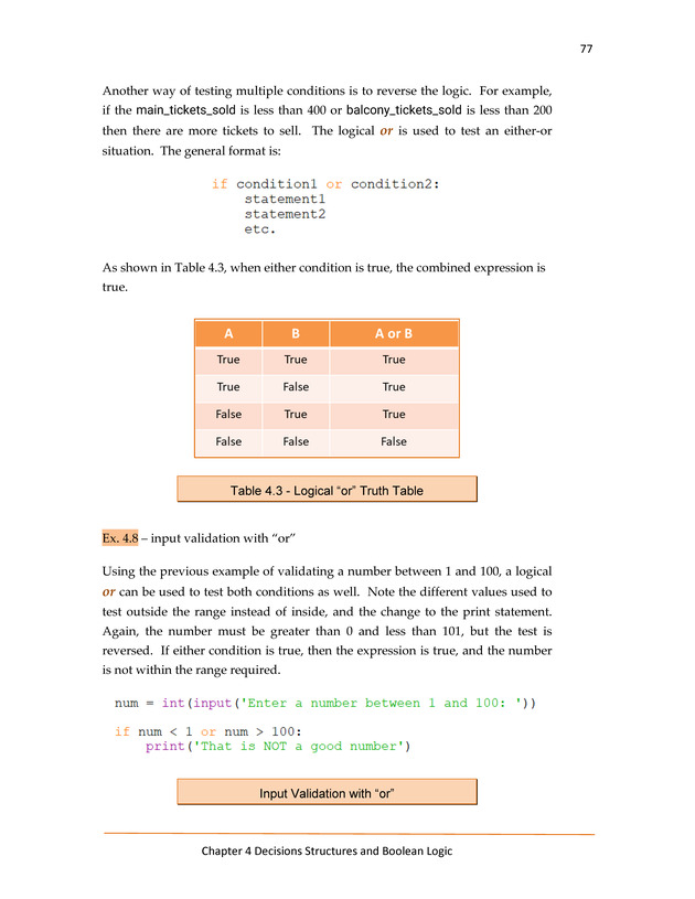 Computer Programming Python - Textbook - Page 77