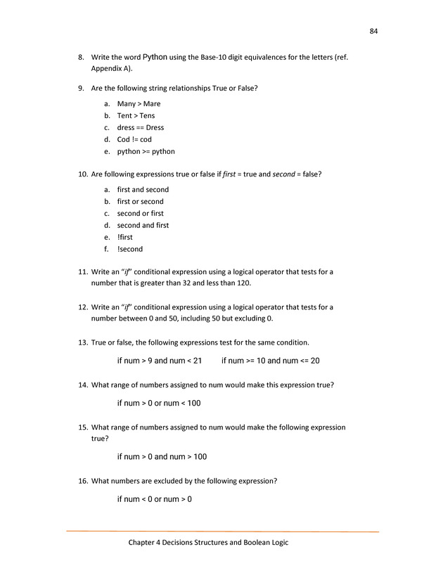 Computer Programming Python - Textbook - Page 84