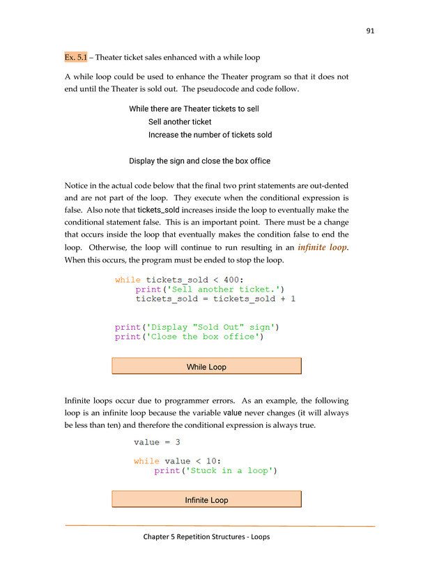 Computer Programming Python - Textbook - Page 91
