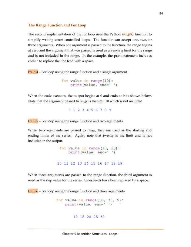 Computer Programming Python - Textbook - Page 94