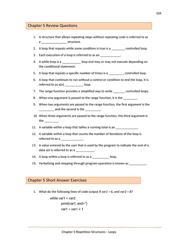 Computer Programming Python - Textbook - Page 104