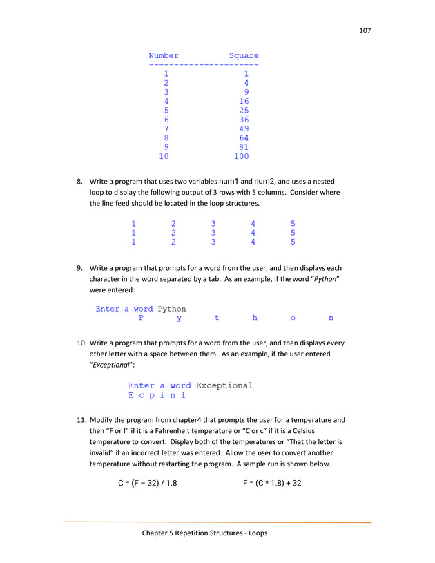 Computer Programming Python - Textbook - Page 107