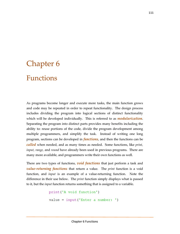 Computer Programming Python - Textbook - Page 111