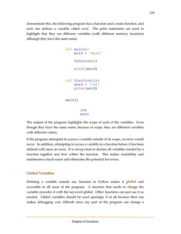 Computer Programming Python - Textbook - Page 115