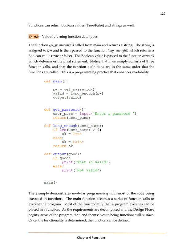 Computer Programming Python - Textbook - Page 122