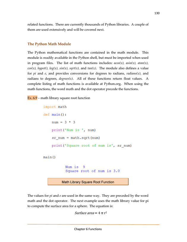 Computer Programming Python - Textbook - Page 130