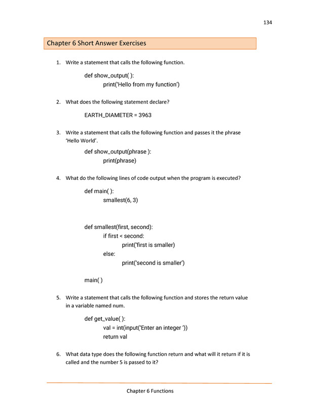 Computer Programming Python - Textbook - Page 134