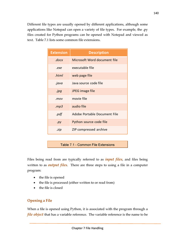 Computer Programming Python - Textbook - Page 140